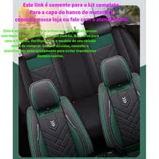 Capa para Banco de Carro 5 Lugares Universal para Chevrolet Honda Toyota, Couro PU Premium Modelo Destaque