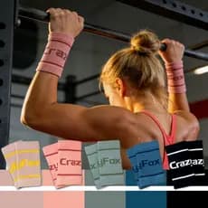 Faixas De Pulso De Algodão Crazy Fox Absorventes E Extensíveis Para Malhar Proteção De 3.14 X 5.51 Polegadas Absorção De