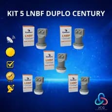 Kit 5 Lnbf Duplo Century Universal Ku