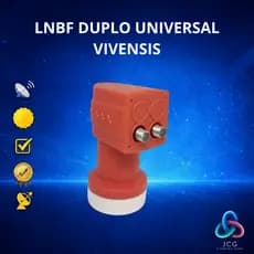 Lnbf Duplo Universal Ku Vivensis Digital 2 Pontos saídas Alto Ganho HD Para 2 TV Nova Parabólica