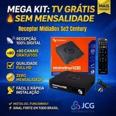Receptor Via Satélite Century Midiabox Se2 Hdmi Hd 43w Preto 127/220v