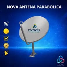 Nova Antena Parabólica Banda Ku Digital Vivensis 60 Cm Sitio Fazenda