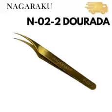 Pinça Extensão de Cílios Semi Curvada N02-2 Golfinho Isolamento Alongamento Nagaraku Envio Rápido