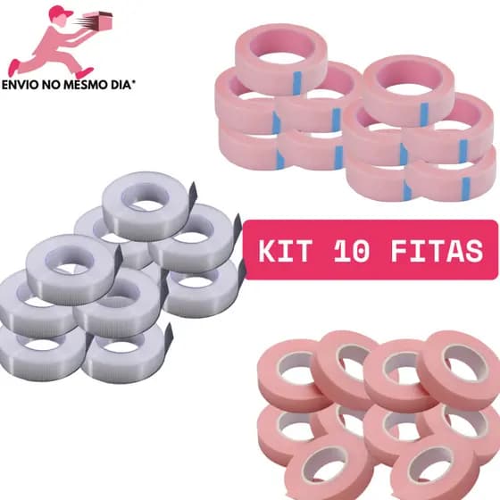 Kit Fitas Micropore Fita Transpore Antialérgica Extensão de Cílios Alongamento Fio a Fio no Brasil
