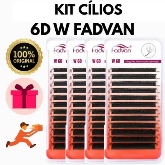 Kit Cilios W 6D Fadvan Fio Tecnologico Extensao De Cílios Alongamento Egipcio FioA Fio Escolha o seu no Brasil