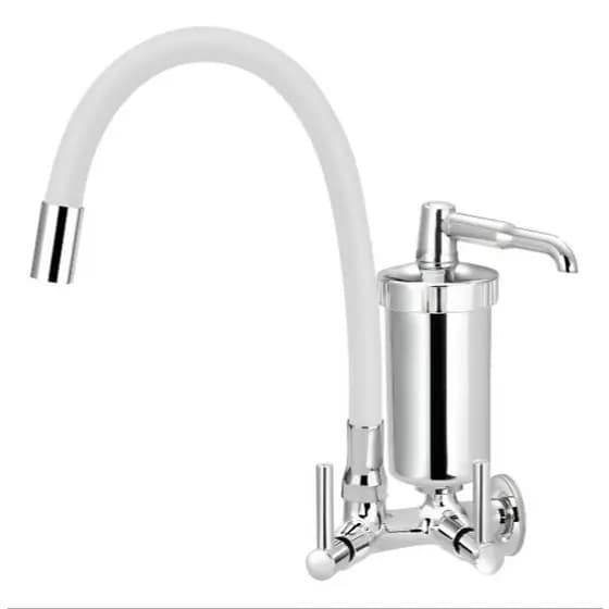 Torneira Cozinha Filtro Gourmet Tubo flexível Parede Luxo 1/4 Cor Branco