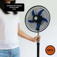 Ventilador 127V Pedestal Premium 60W - Preta