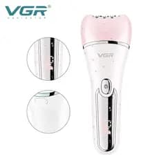 VGR Aparelho Depilador Elétrico Feminino 6 em 1 Lâminas Titânio IPX7 LCD Branco/Rosa OIV-733