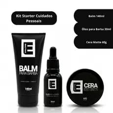 Kit Barba Evolution Masculino Balm Óleo Cera Loção Shampoo