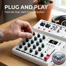 Mesa Mixer de Áudio XA4 4 Canais Compacta Leve Portátil Para Eventos