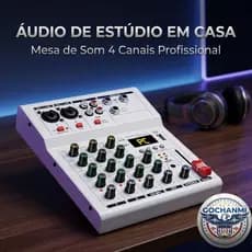 Mesa de Som XA4 4 Canais Com Entrada XLR P10 RCA USB Bluetooth