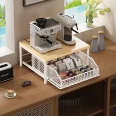 Porta Capsulas com Gaveta organizadora apoio cafeteira servir mdf café chá xícara bule garrafa