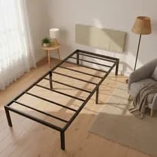 Estrado de Metal Dobrável para Cama de Solteiro e Casal Fácil de Montar Ripas de Aço Seguras e Confortáveis