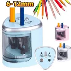 Apontador Elétrico Furo Duplo Lápis de 6-12mm para estudantes