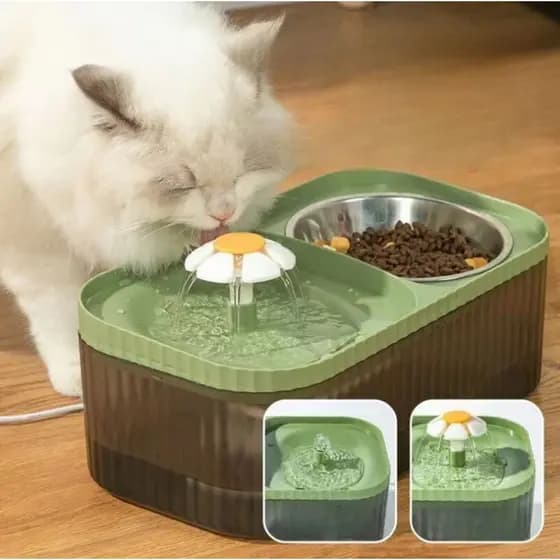 Fonte Bebedouro e Comedouro Para Gatos E Cães Automático 3 Litros