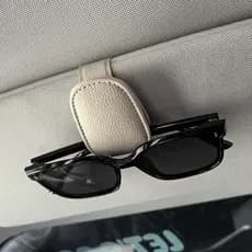 Suporte Premium para Óculos de Sol Carro: Clip Cartão, Porta-Bilhete Seguro e Estojo Caneta