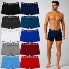 Kit 10 Cuecas Boxer Masculinas Microfibra Confortável Cores Sortidas