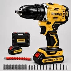 Parafusadeira Furadeira 48V Sem Fio 2 Baterias Kit Completo com Maleta e Brocas