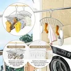 Varal 40 Prendedores Para Roupa Intima Para Calcinha Meia Cueca  Reforçado inox 08/10/20/60 Prendedores