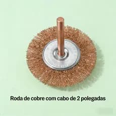 Cabeça de escova de fio de aço de 2 polegadas, ferramenta mágica para remover ferrugem e tinta de fendas