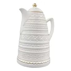 Garrafa Térmica Porcelana 1 Litro Luxo Café Chá Vidro Interior Mantém Quente Frio