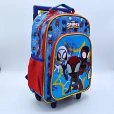 Mochila De Rodinha Homem Aranha Infantil Escolar Carrinho Spiderman