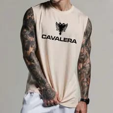 Camisa Caval era Regata Oversized Machão Camiseta Camisa Streetwear Algodão Cavada Longline