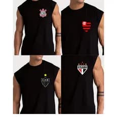 Camiseta Regata Oversized Machão Time de Futebol Camisa 100% Algodão Libertadores Lançamento