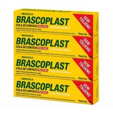 Até 4 Colas de Contato Brascoplast 75g Profissional - Sapateiro, Couro, Madeira e MDF (Resistente à Água) sem Toluol