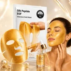 Máscara Facial Skin Care Coreana Gold EGF Silk Peptide Colágeno 37g