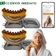 2x Escovas de Drenagem Linfática Facial Para Desinchar o Rosto, Afinar Contorno, Reduzir Papada, Lifting Facial Natural