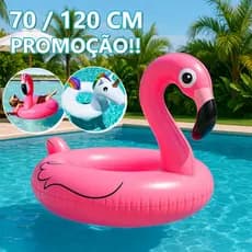 Boia inflável Flamingo Grande 70 90 e 120cm Para Piscina, Praia e Festas -  Super Resistente