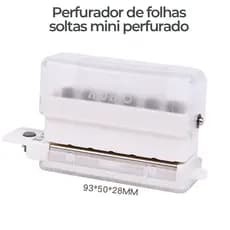 Furador de papel portátil em metal para álbum de recortes perfuração de 6 furos compatível com A4