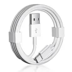 Cabo Carregador Compativel Com Iphone 6 7 8 X Xr Xs 11 12 13 14 Pro Max Turbo Tipo C Branco