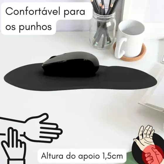 Mousepad Ergonômico com Apoio para Punho Confortável
