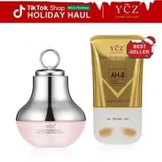 Conjunto YCZ para Cuidado do Pescoço e Olhos – Reduz Linhas Finas, Firma e Hidrata, Cuidado Hidratante Suave para Pescoç