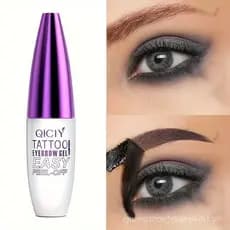 Gel para Sobrancelhas de Fácil Remoção - À Prova d'Água e Suor, Tinta de Tatuagem Preta ou Marrom de Longa Duração, Form