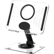 Tablet Stand, 360° Rotatable iPad Stand Compact Acrylic Tablet Holder, for Desk Compatible with 6""-11"" Tablet, Black 1