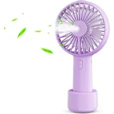 Ventilador Portátil de Mão com Nebulizador, Pequeno Ventilador Pessoal USB Recarregável a Bateria com Tanque de Água de