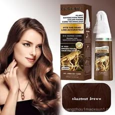 Tintura de Cabelo para Uso Doméstico, Pente Aplicador Integrado, Creme de Coloração Prático, Cor Duradoura, Sem Desbotam