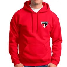 Blusa de Frio Moletom Casaco SP Canguru Time Capuz e Bolso
