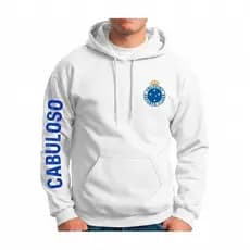 Moletom Cruzeiro Masculino Blusa de Frio Time Mineiro Cabuloso Confortável Casaco Esportivo Capuz Raposa Time Brasileiro