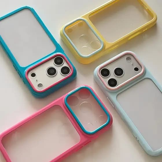 Bonito Macaron Cores Transparente Caso De Telefone Para iPhone 17 16 15 14 13 Pro Max Casos À Prova De Choque Macio Sili