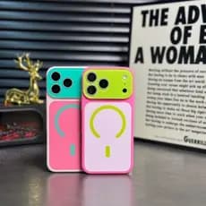 Luxo Colorido Fruta E Cor Borda Caso De Telefone Para iPhone 17 15 16 14 Plus 13 12 Pro Max Magnético Capa De Carga Sem