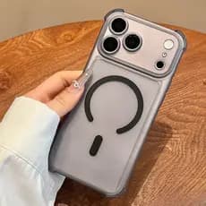 Capa De Telefone De Atração Magnética De Névoa De Gelo anti-Queda De Quatro Cantos Compatível Com iphone17promax 16proma