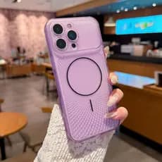 Carregamento Sem Fio Para PC Com Dissipação De Calor Furo De Ar Roxo Mudança Instantânea 17 , Adequado iPhone 15/16 Prom