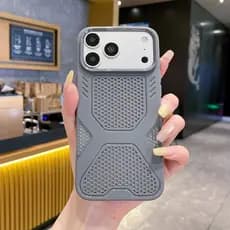 Luxo Dissipação De Calor Caso Telefone Para iPhone 17 11 12 13 14 15 16 17 Pro Max Plus Silicone À Prova De Choque Prote