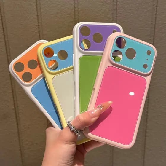 Cor Colisão premium Sentido Janela Grande Muda Instantaneamente Para 17 Capas De Telefone iPhone 17 16 15 14 13 12 11Pro