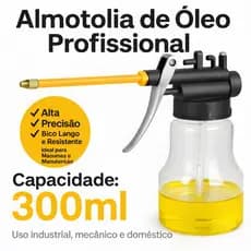 Almotolia ''Engraxadeira'' Para Lubrificação Oleo Gatilho 300ml Idea