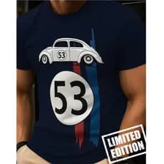 Camiseta Masculina Herby, Camiseta Casual, Camiseta Retro, Camiseta Fusca, Camisa Carro